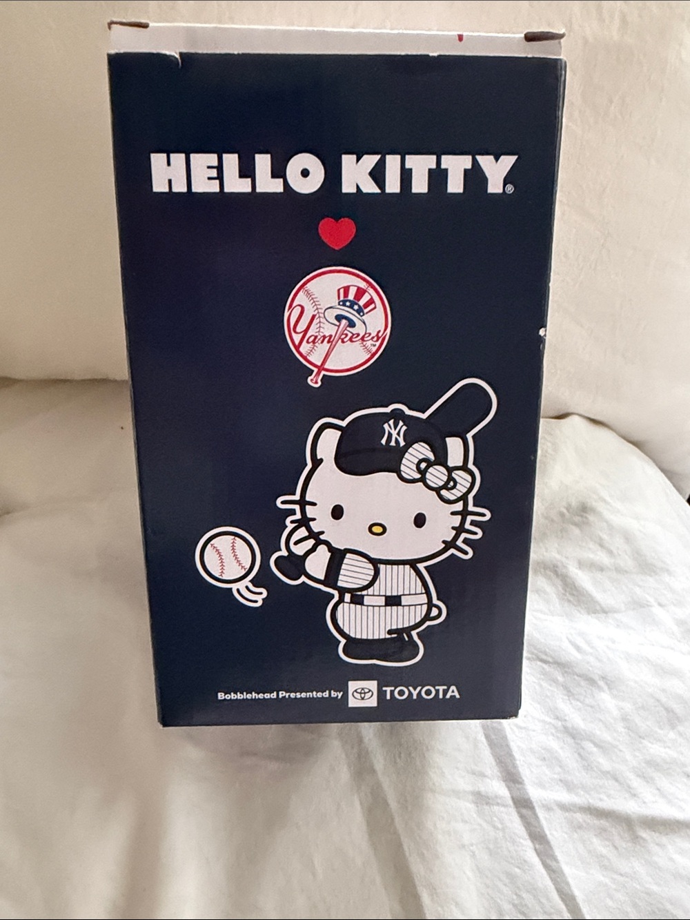 Hello Kitty Yankees Baseball Figure in Navy, White, Red